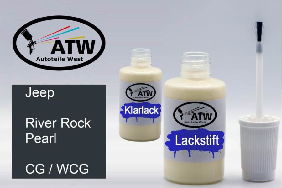 Jeep, River Rock Pearl, CG / WCG: 20ml Lackstift + 20ml Klarlack - Set, von ATW Autoteile West.